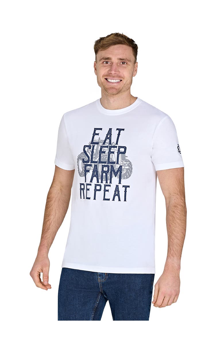Raging Bull YFC Eat Sleep Farm T-Shirt, Main, color, White