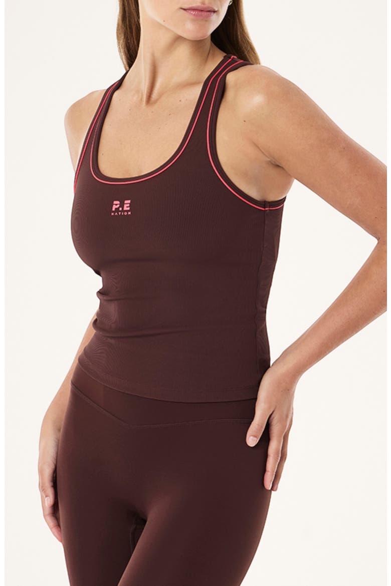 Nexus Rib Tank, Alternate, color, MAHOGANY/ DIVA PINK
