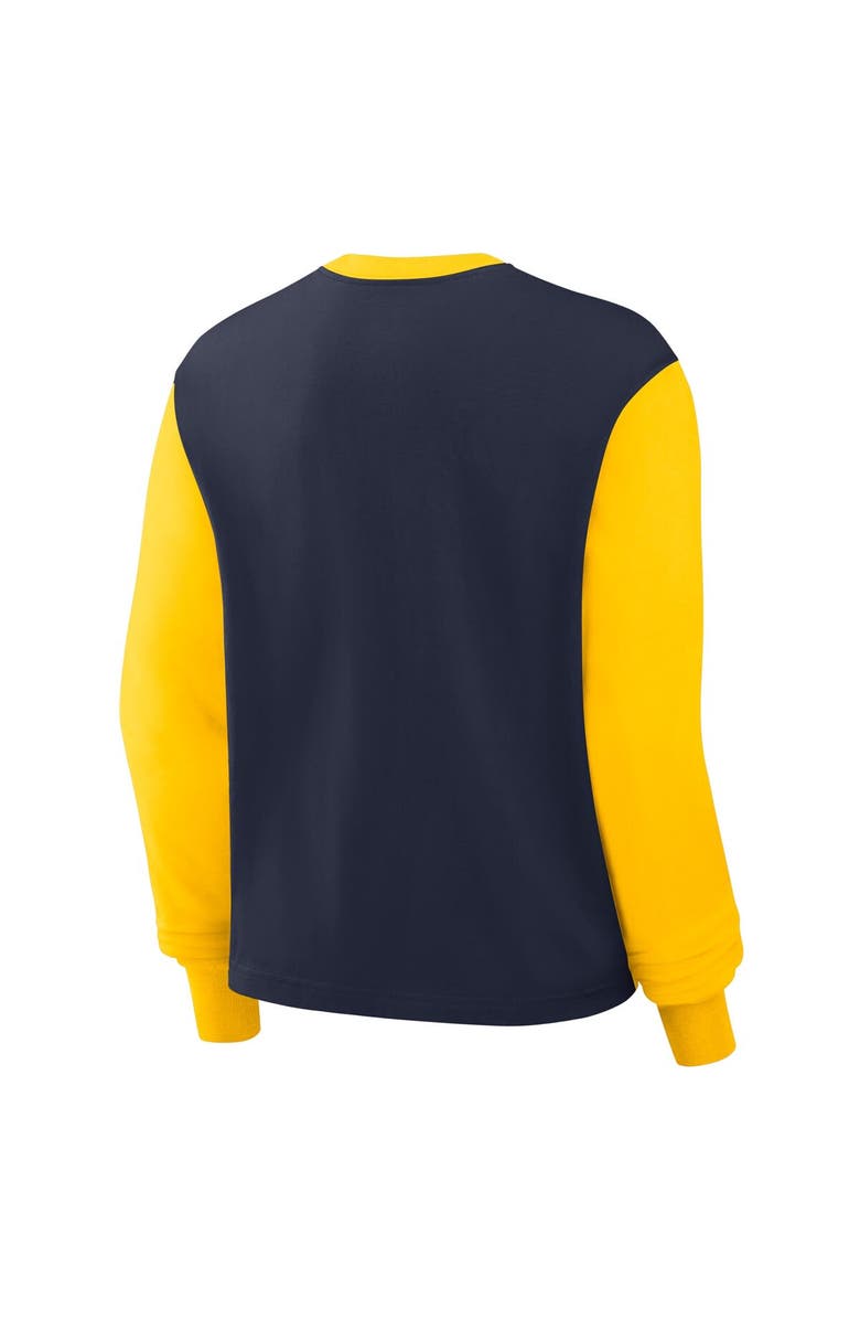 Nike Women's Nike College Navy Michigan Wolverines Boxy Long Sleeve T-Shirt, Alternate, color, College Navy