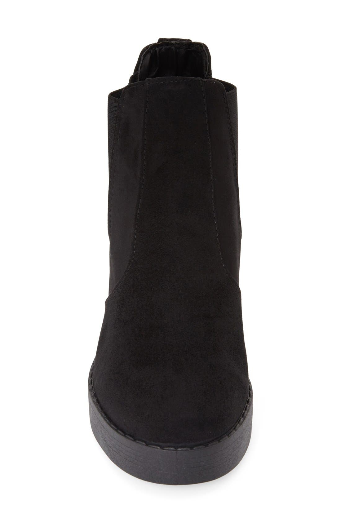 'Beaumont Micro' Chelsea Bootie, Alternate, color, BLACK