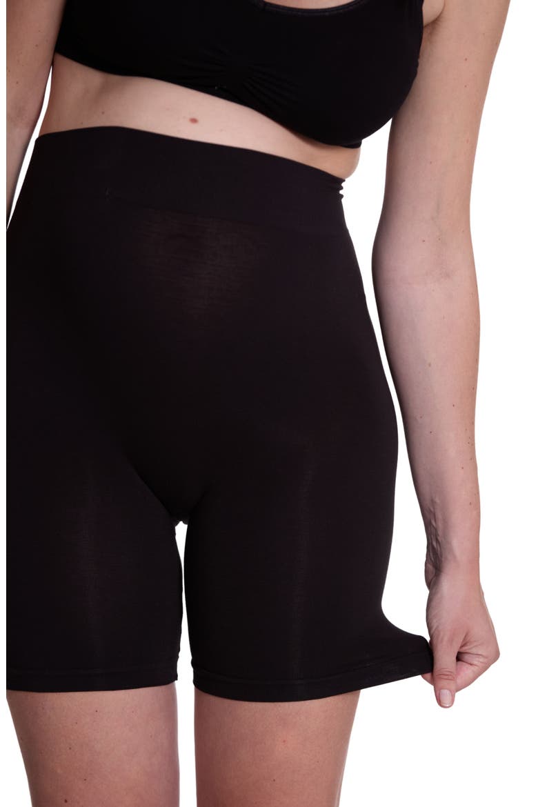Essentiel Seamless Maternity Cycling Shorts, Alternate, color, Black