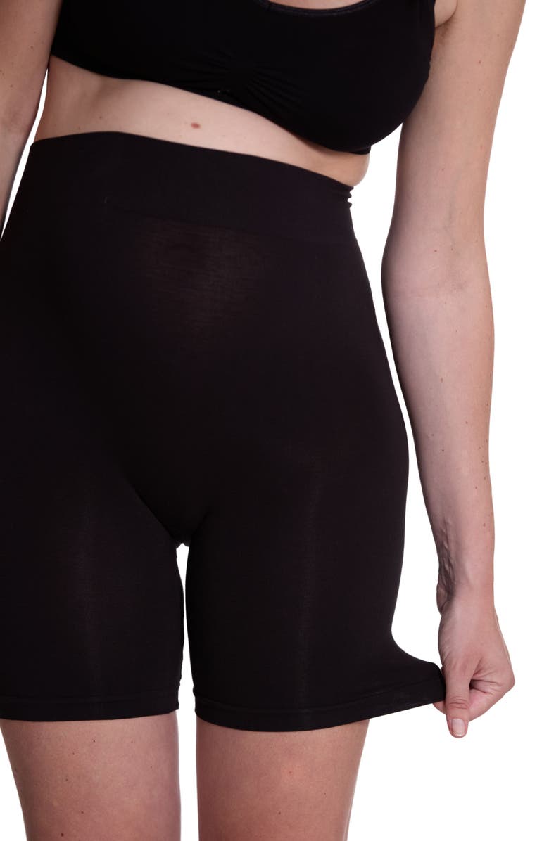 Cache Coeur Essentiel Seamless Maternity Cycling Shorts, Alternate, color, Black