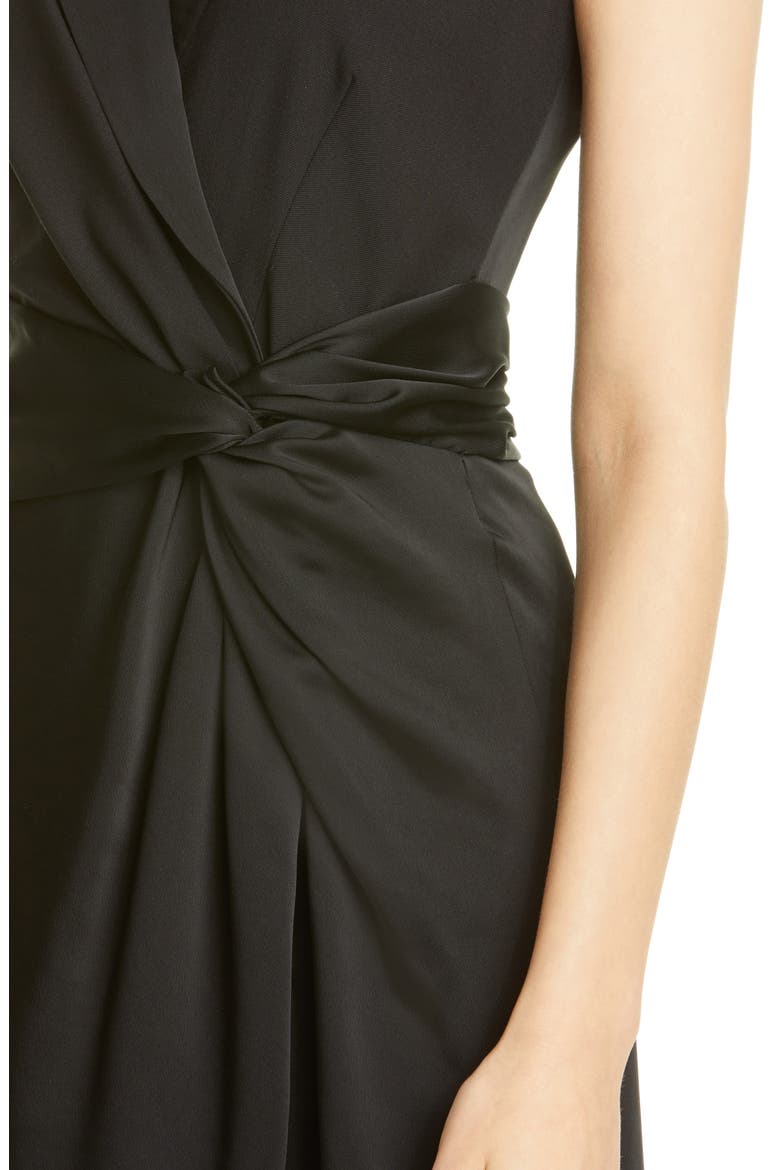 Jonathan Simkhai Twist Waist Dress, Alternate, color, BLACK