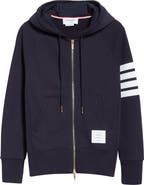 Thom Browne Classic 4-Bar Zip Cotton Hoodie