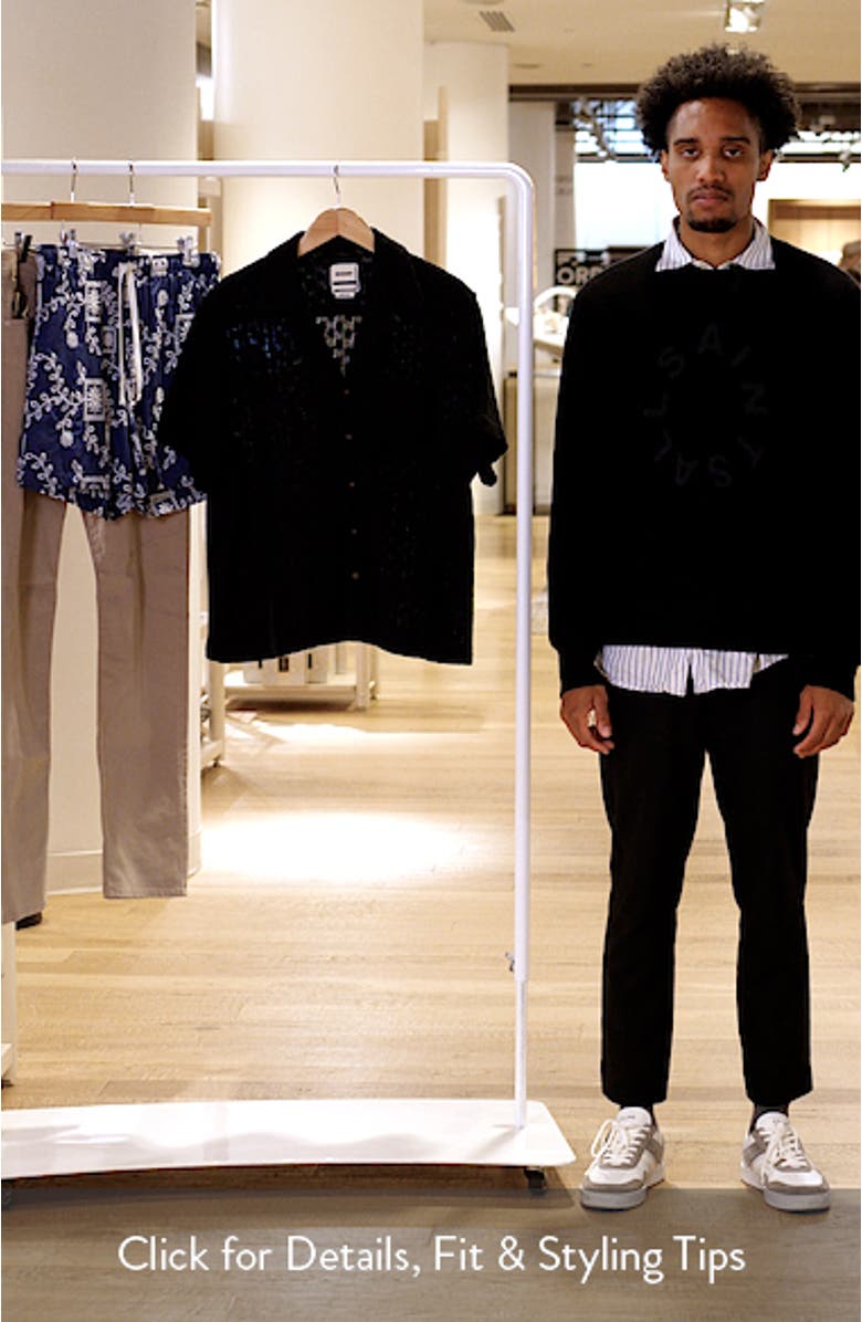 Gregory Basket Weave Knit Camp Shirt, sales video thumbnail