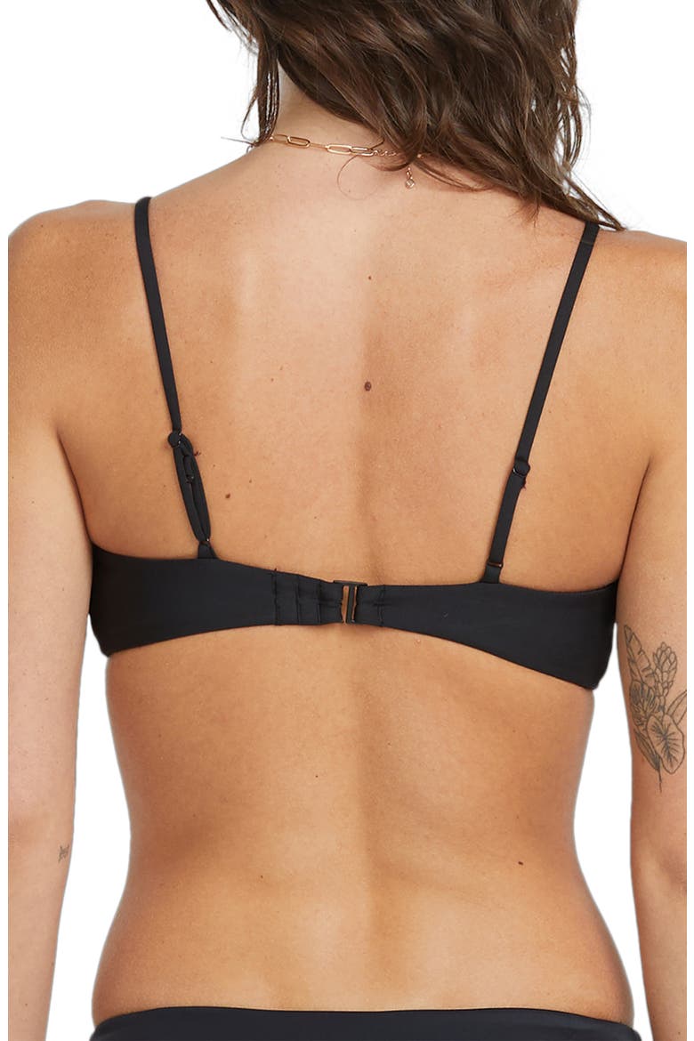Simply Seamless Twist Front Bikini Top, Alternate, color, BLACK