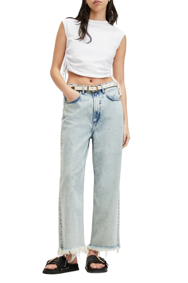 Sonny Ruched Sleeveless Top, Alternate, color, CHALK WHITE