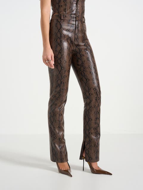 Lucia Python Straight Leg Trousers