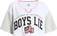 BOYS LIE United States of Boys Lie Graphic Thermal Crop Top