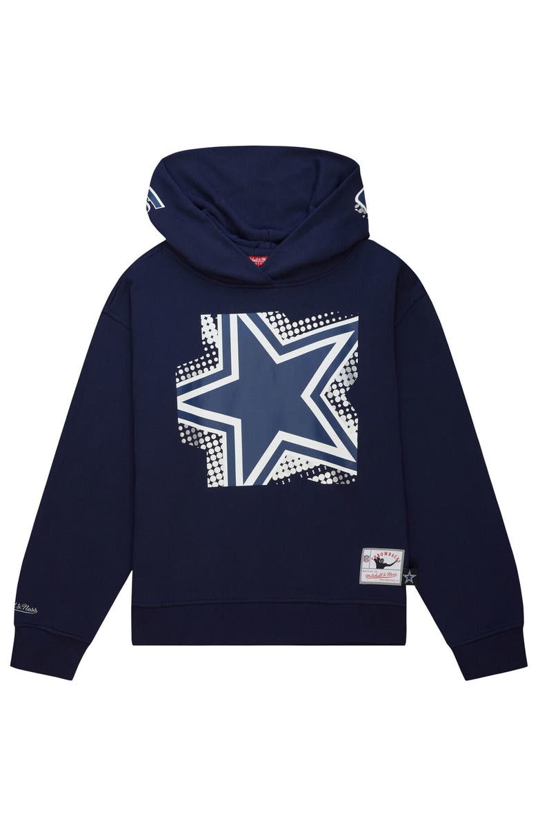 Mitchell & Ness Women's Mitchell & Ness Navy Dallas Cowboys Gridiron Classics Big Face 7.0 Pullover Hoodie, Alternate, color, Navy