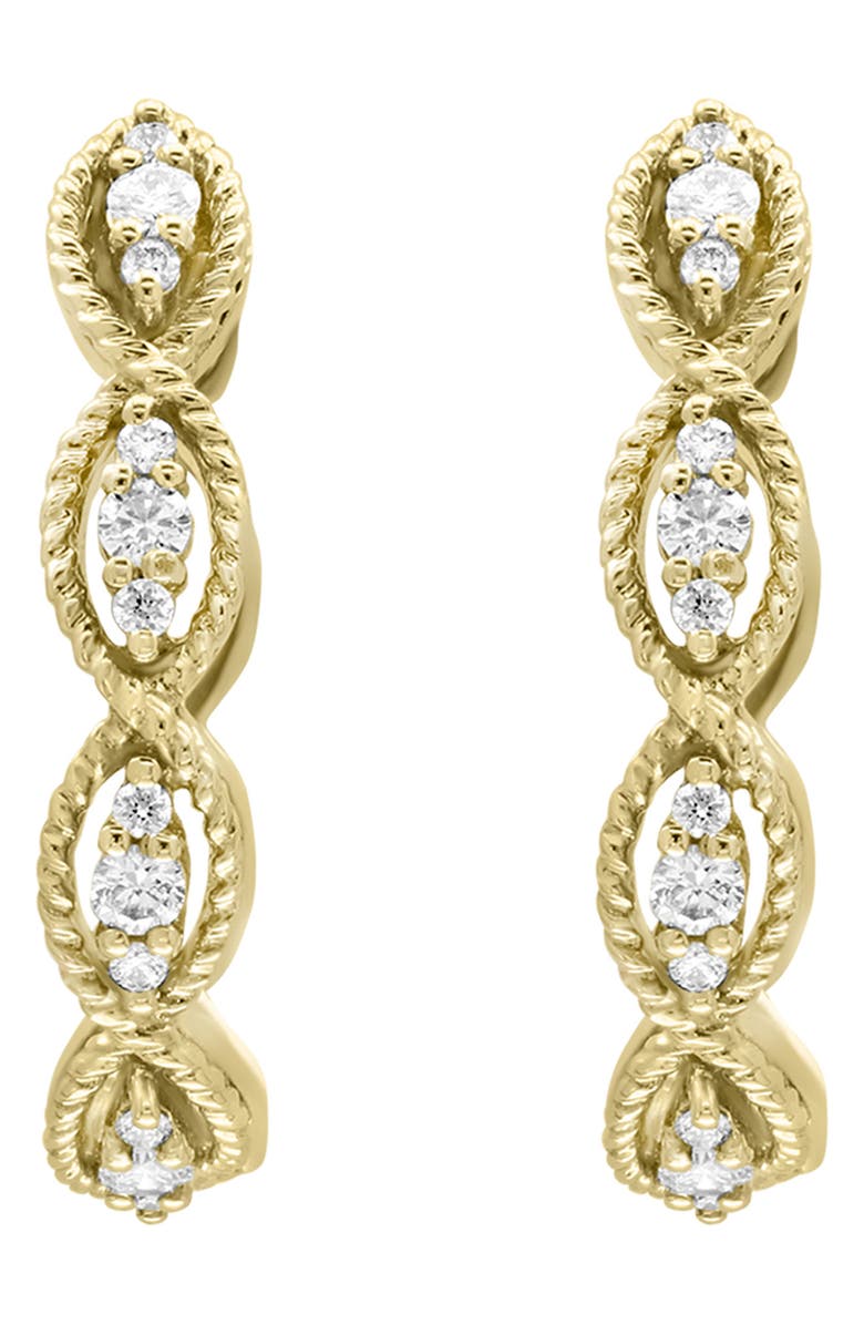 EFFY 14K Yellow Gold Diamond Hoop Earrings - 0.31ct., Alternate, color, 