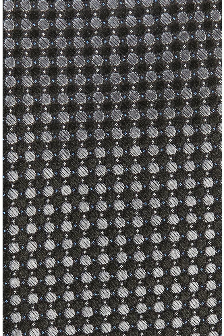 Collier Neat Silk Tie, Alternate, color, BLACK
