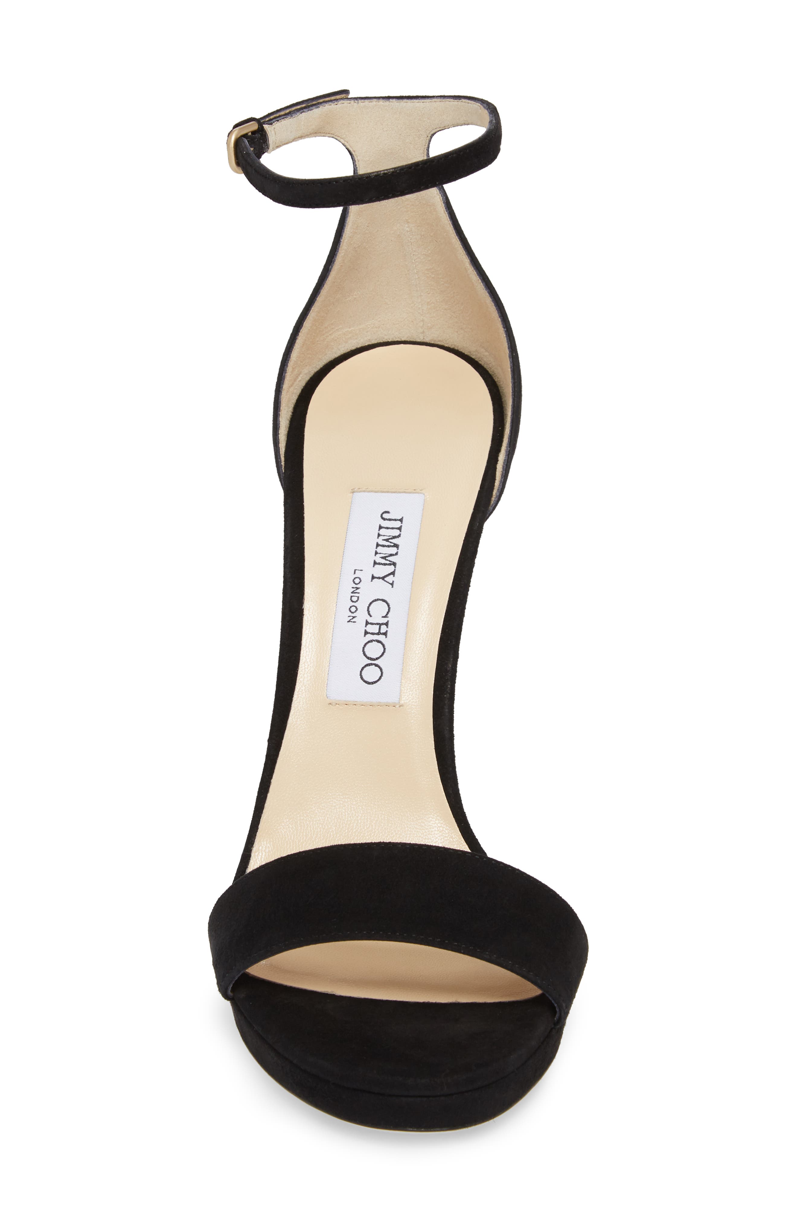 Misty Suede Platform Sandal, Alternate, color, BLACK