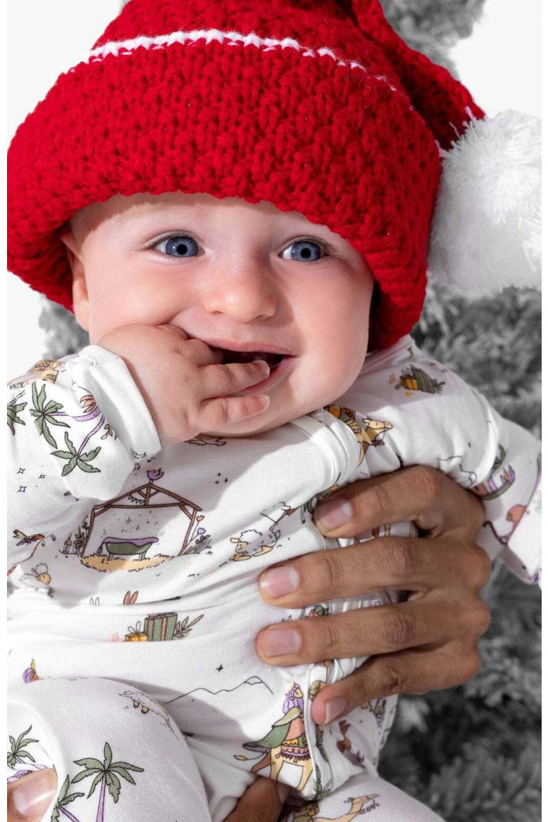 Baby Yuletide Convertible Footie, Alternate, color, Yuletide