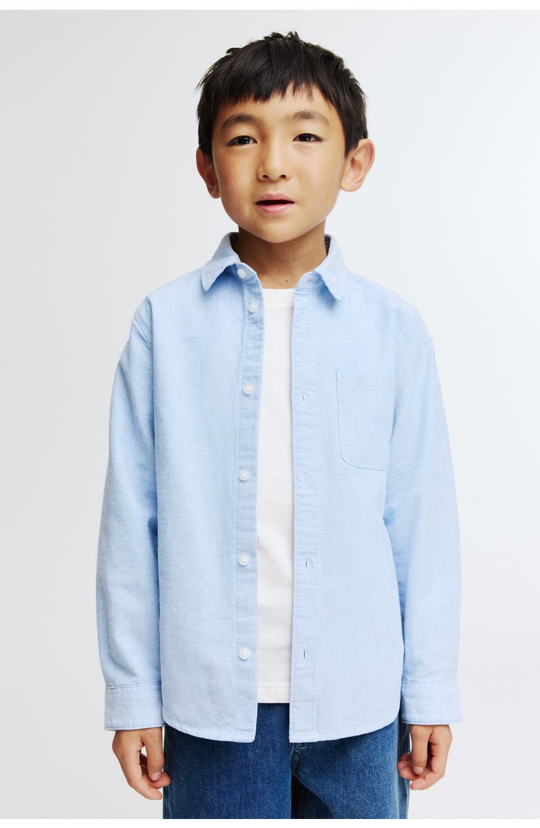 H&M Cotton Shirt, Alternate, color, Light Blue