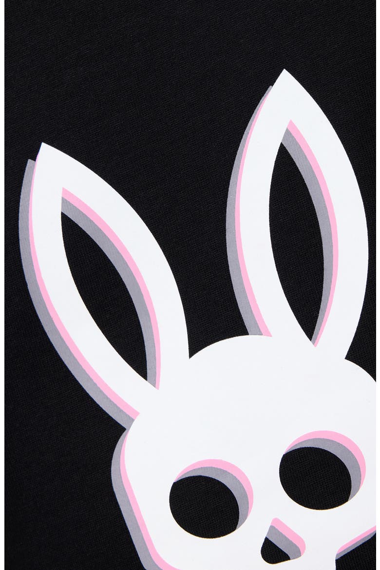 Kids' Bunny Pima Cotton Graphic T-Shirt, Alternate, color, BLACK