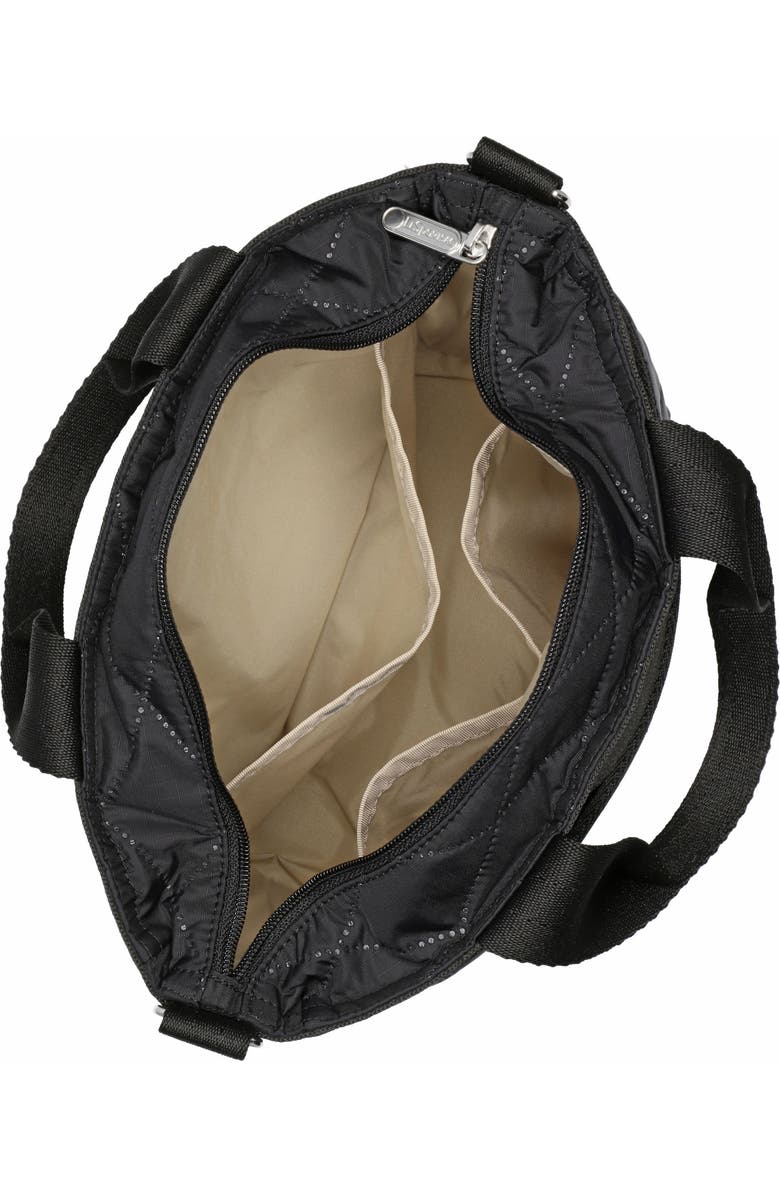 LeSportsac Small Bucket Tote Bag, Alternate, color, Black Cross Deboss