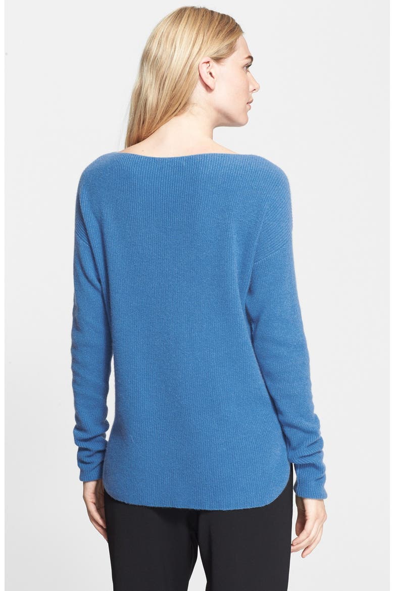 Boat Neck Shirttail Hem Sweater, Alternate, color, OCEAN