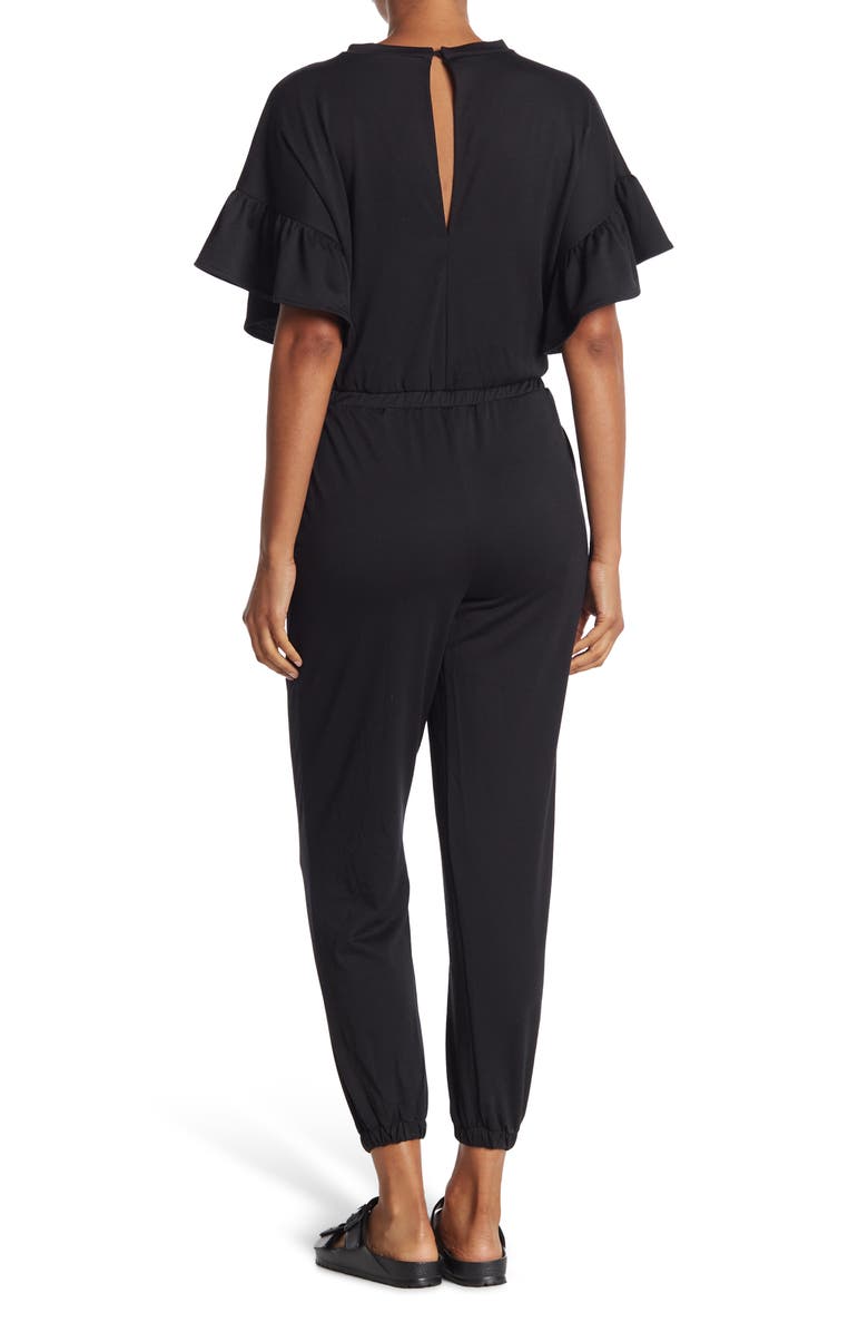 ONE ONE SIX Ruffle Short Sleeve Jogger Jumpsuit, Alternate, color, 