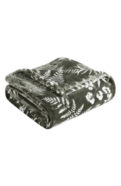 Fern Garden Plush Throw Blanket