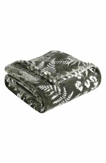 Eddie Bauer Fern Garden Plush Throw Blanket