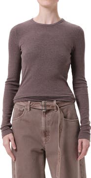 AGOLDE Delphi Slim Fit Ribbed T-Shirt