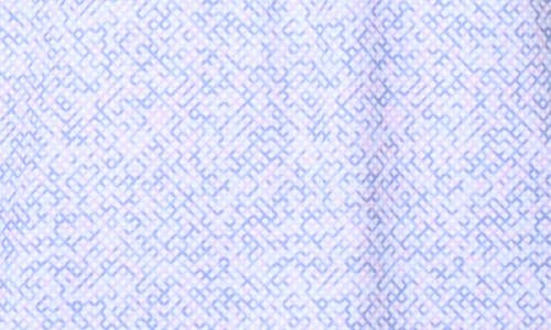 Tailorbyrd Abstract Print Performance Polo In Blue