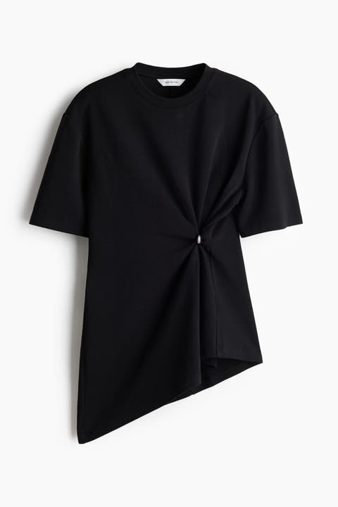 Draped-detail Asymmetric Top