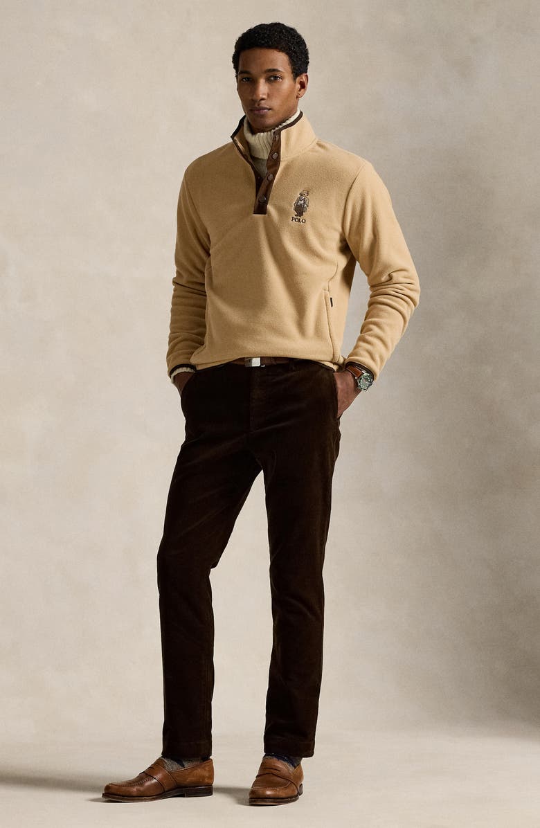 Polo Ralph Lauren Polo Bear Fleece Quarter Snap Pullover, Alternate, color,