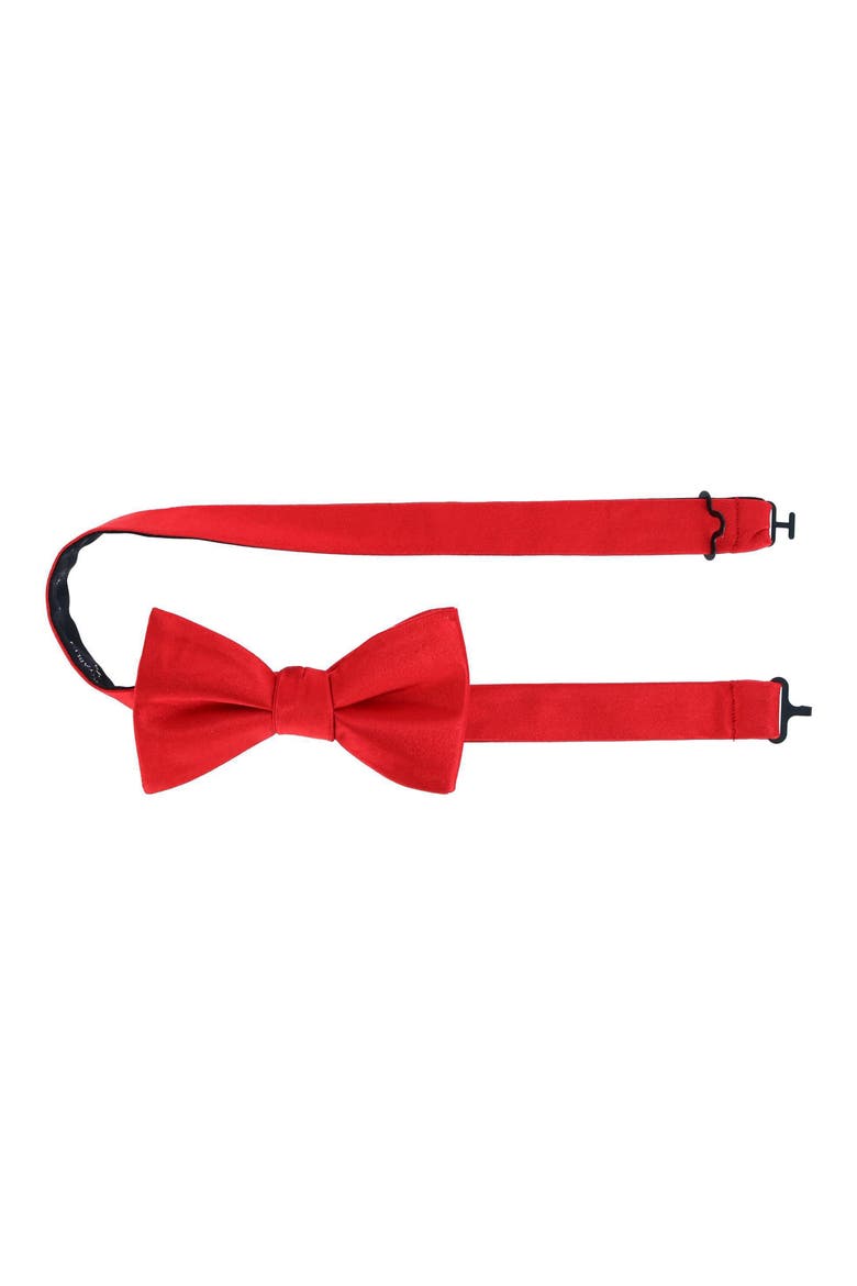 Sutton Solid Silk Bow Tie, Alternate, color, RED
