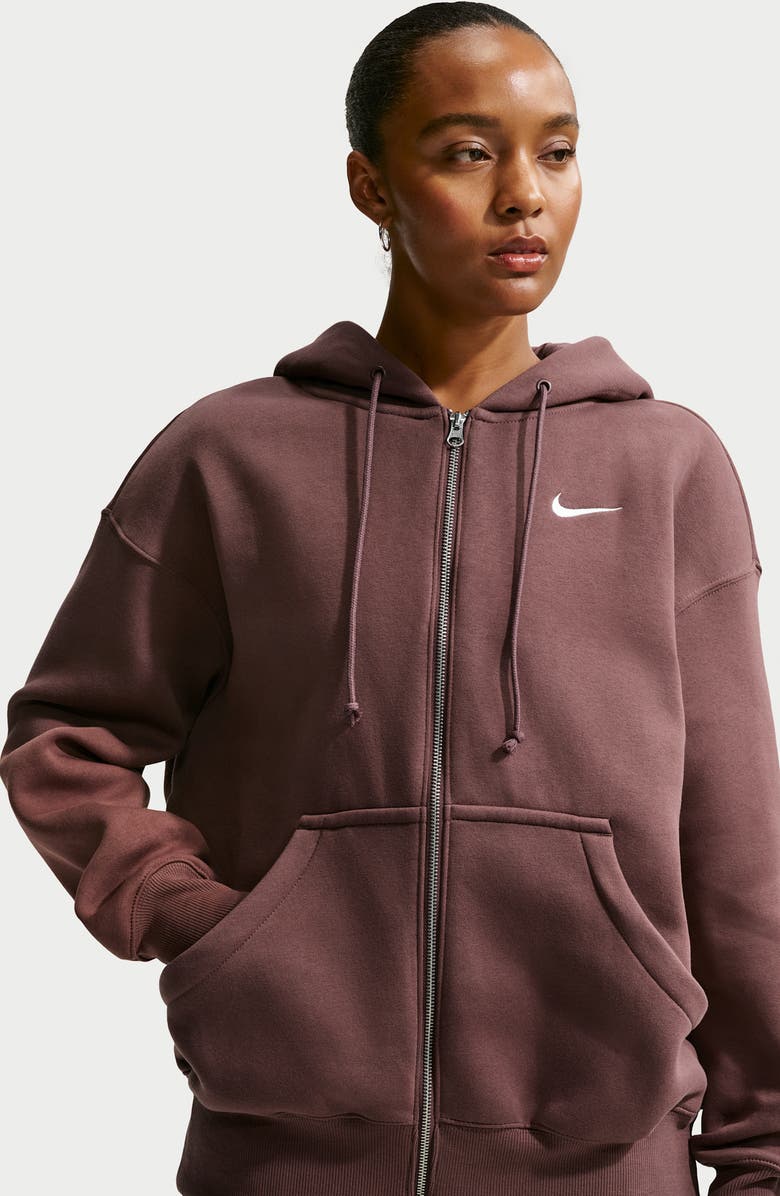 Nike Sportswear Phoenix Fleece Full Zip Hoodie, Alternate, color, Tattoo/Sail