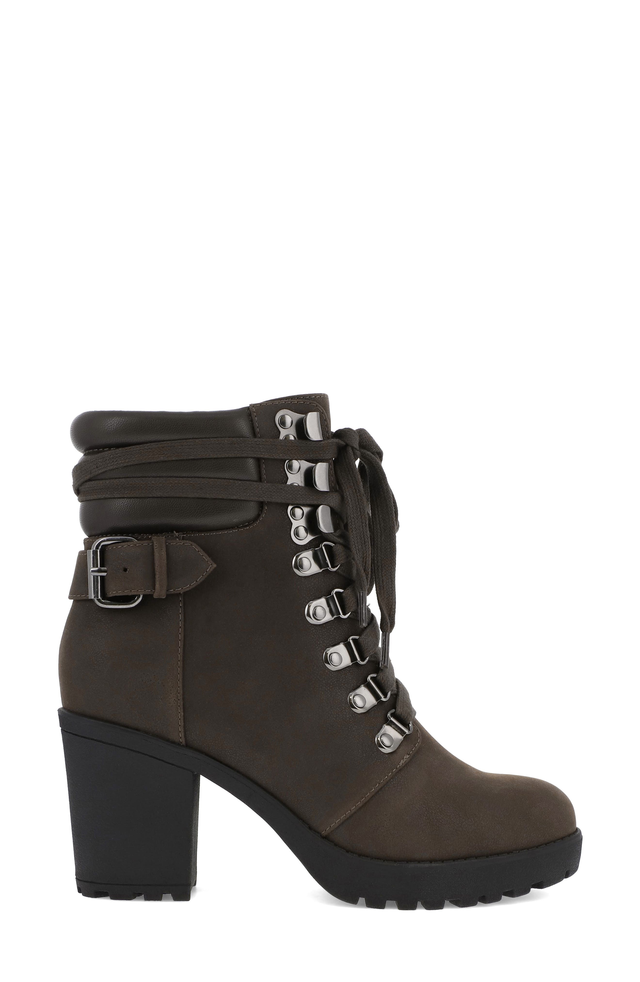 Annamaria Lug Sole Combat Boot, Alternate, color, CHOCOLATE