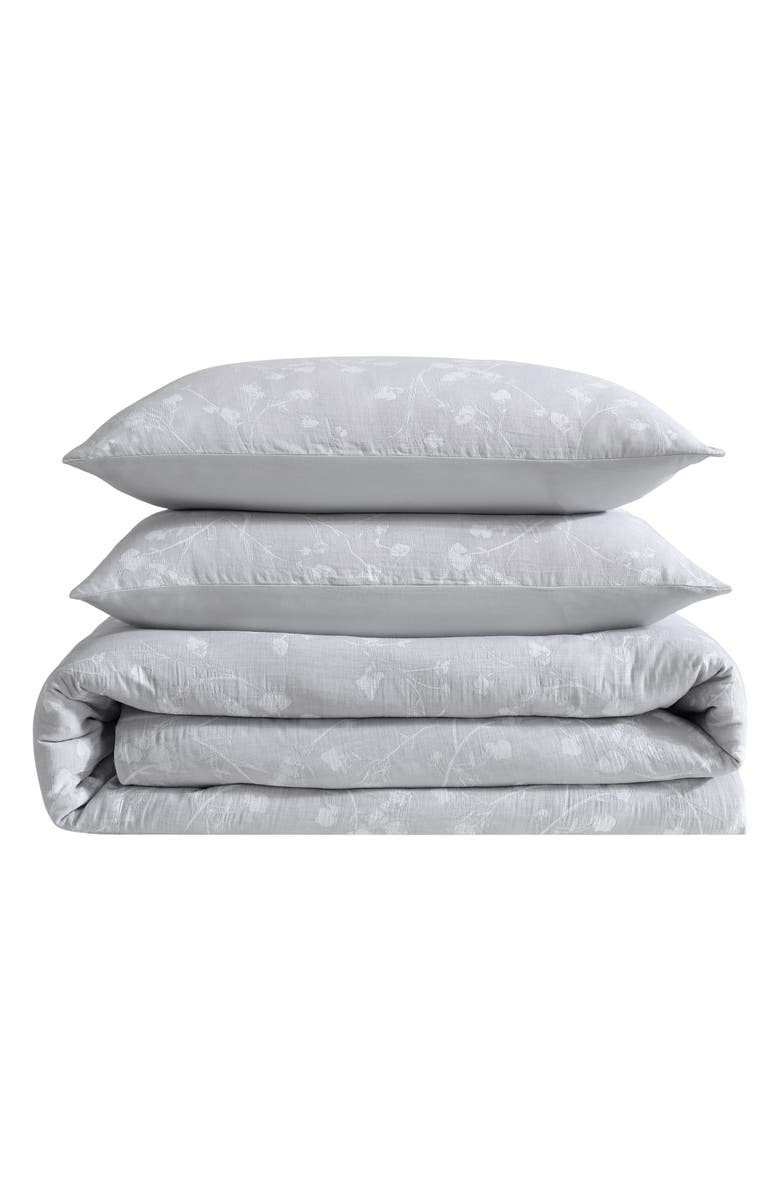Calvin Klein Umbra Floral Comforter & Shams Set, Main, color, Light / Medium Grey