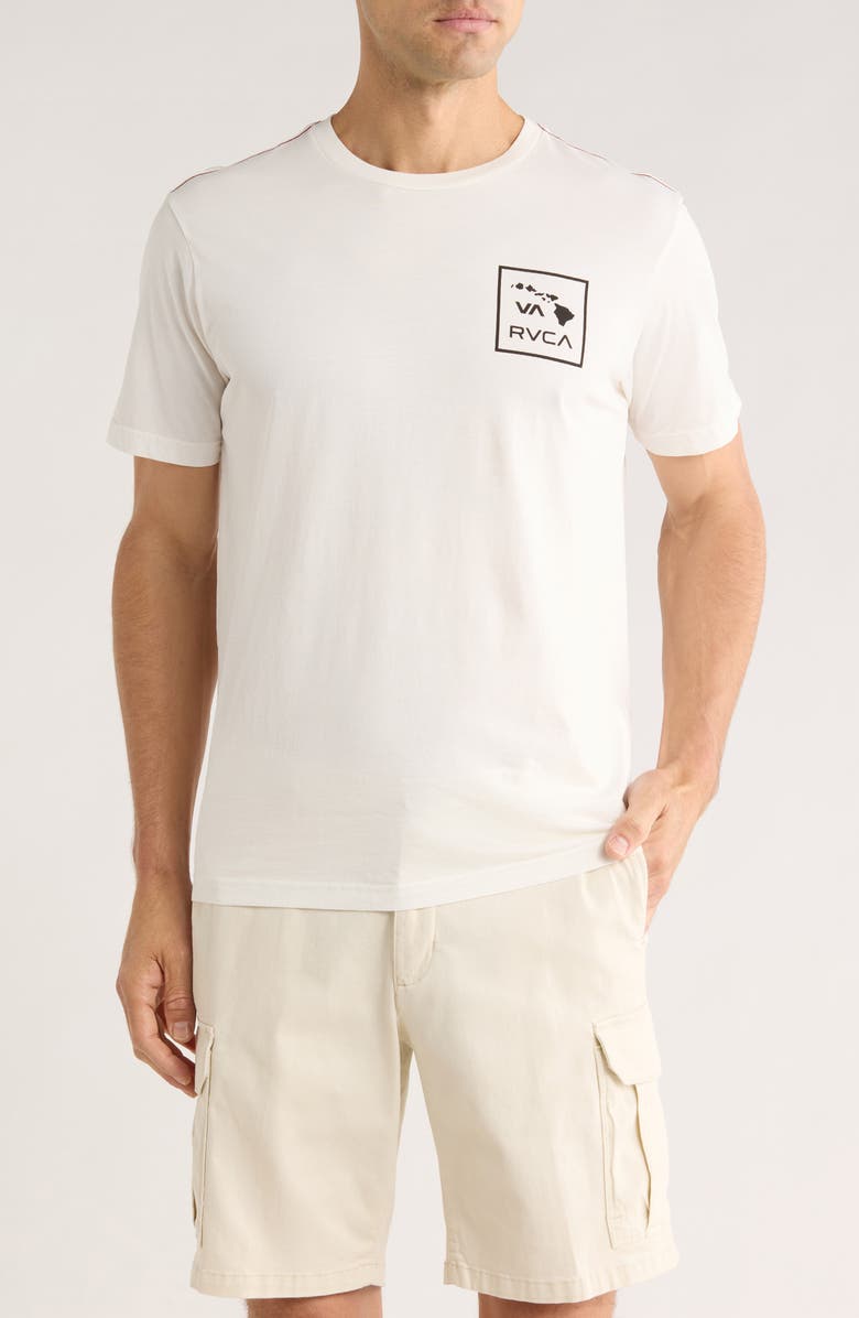 RVCA Island Cotton Graphic T-Shirt, Main, color, Antique White