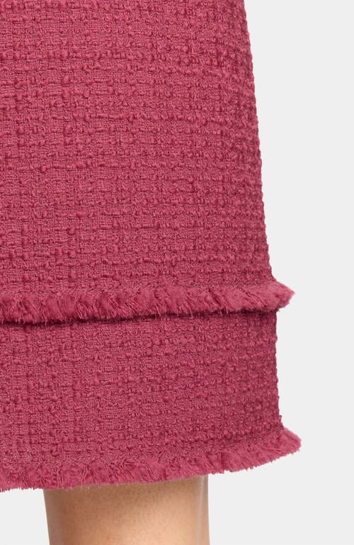 Santorelli Aretha Sleeveless Shift Tweed Dress In Pink