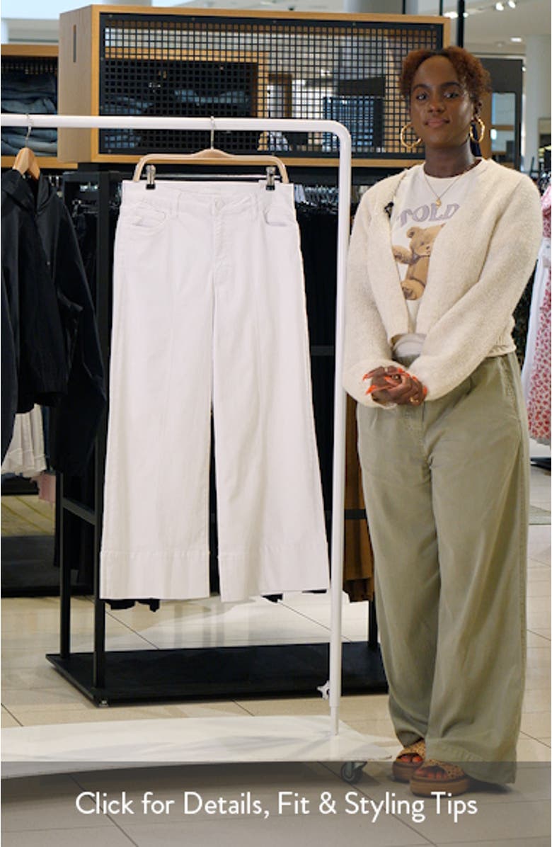 Meg Coated Pintuck High Waist Ankle Wide Leg Jeans, sales video thumbnail