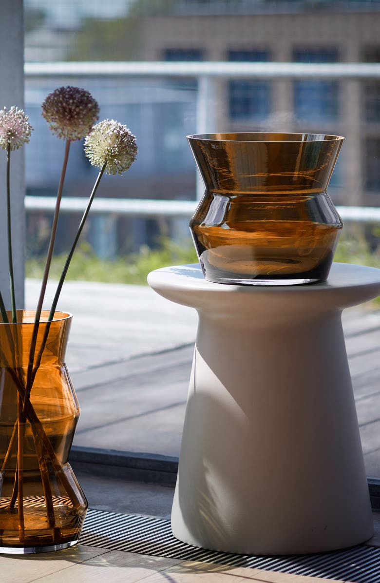 LSA Sculpt Glass Lantern/Vase, Alternate, color, Brown/ Mocha