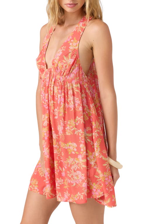 O'neill Saltwater Essentials Sarah Cover-up Miniress In Pink