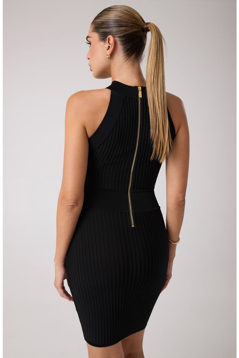 Ayla Ribbed Sweater Minidress, Alternate, color, JBLACK-BLACK