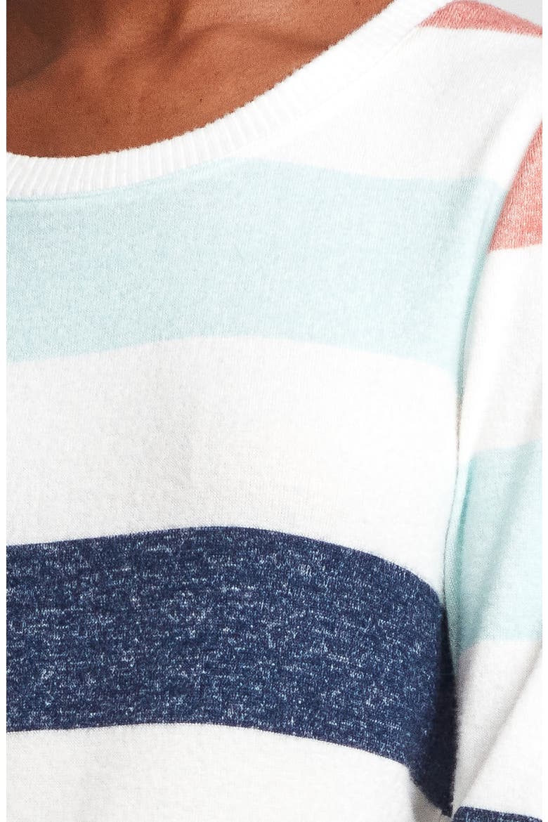 Stripe Hachi Sweater, Alternate, color, WINTER WHI