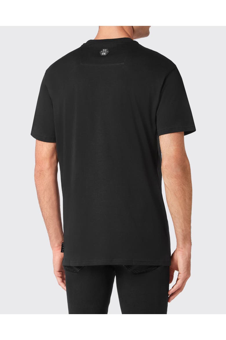 T-Shirt Round Neck Comfort Men, Alternate, color, black/white