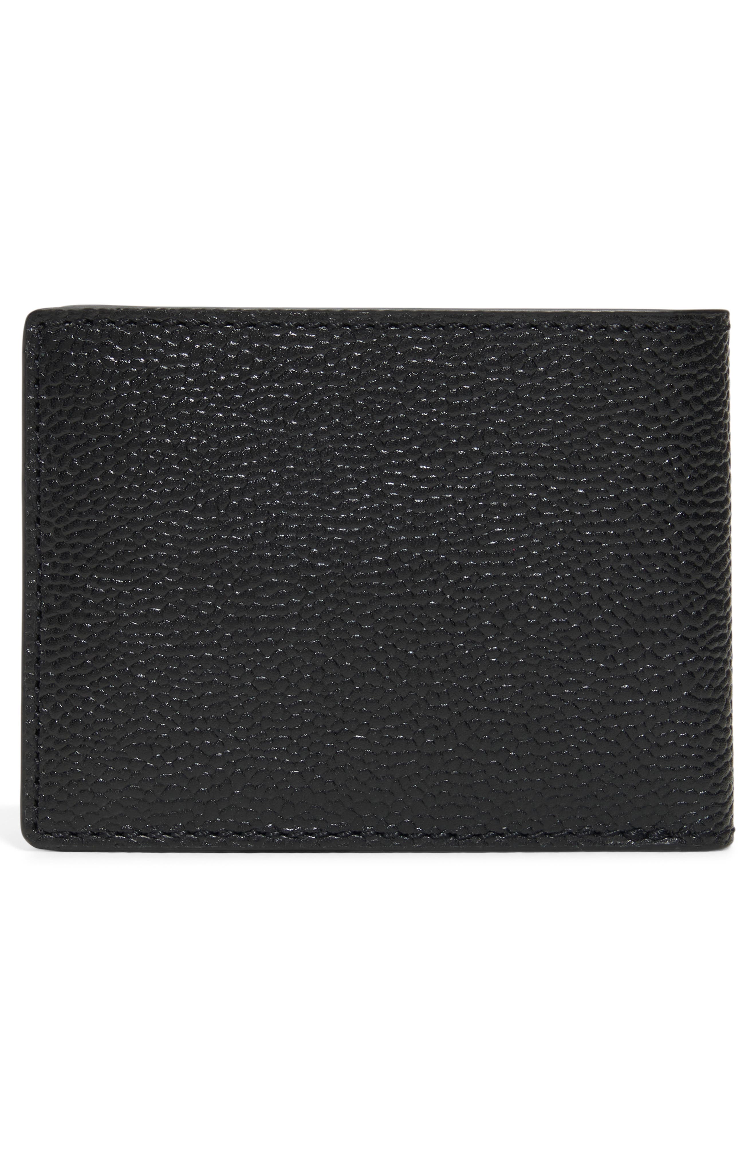 Leather Bifold Wallet, Alternate, color, BLACK PEARL