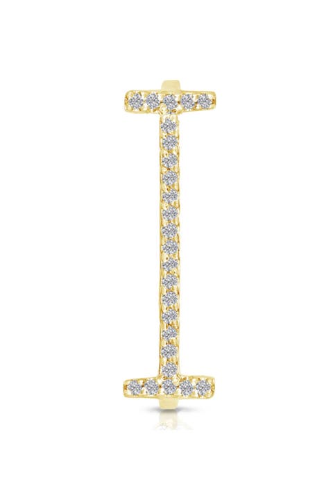 Pavé White Diamond Initial Ring