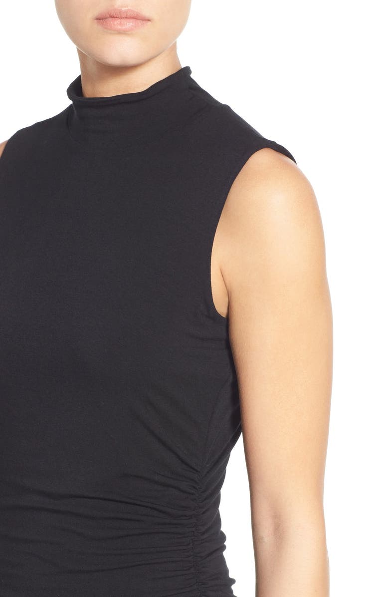 Halogen<sup>®</sup> Sleeveless Side Ruched Mock Neck Knit Dress, Alternate, color, 