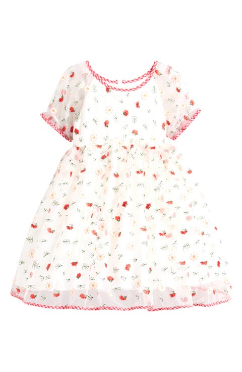 Kids' Marni Floral Embroidered Party Dress (Little Kid)
