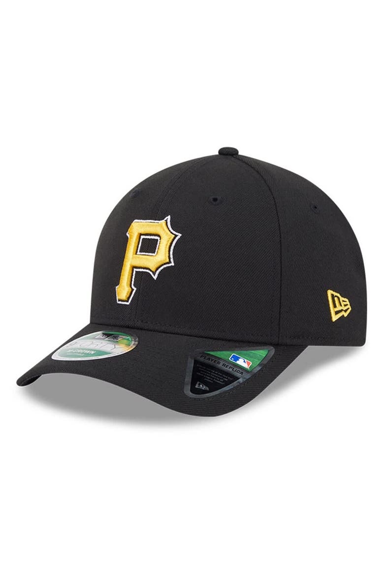 Men's New Era  Black Pittsburgh Pirates Player Replica 9FORTY Adjustable Hat, Main, color, Black