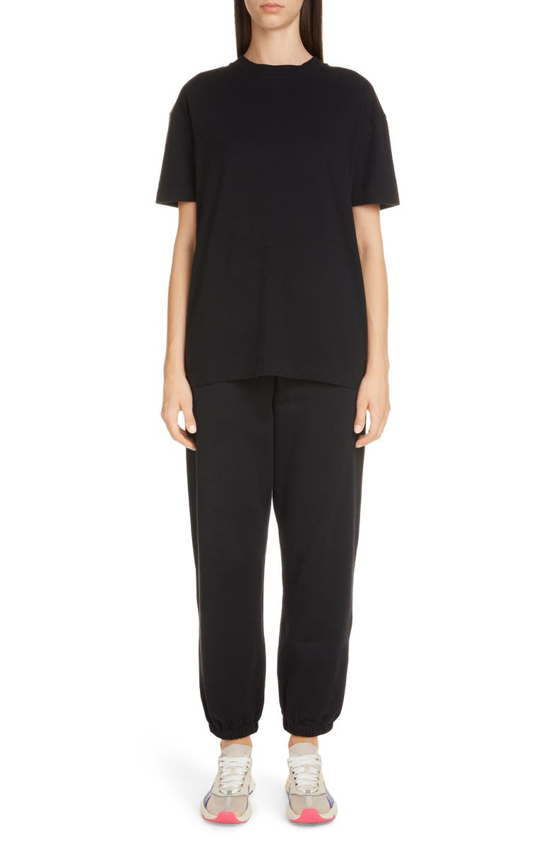 Acne Studios Elice Fringe Logo T-Shirt, Alternate, color,