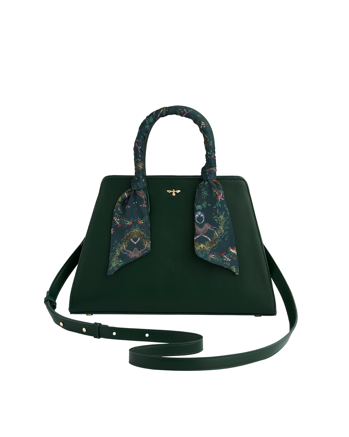 Fable England Into the Woods Green Structured Tote Medium, Main, color, 