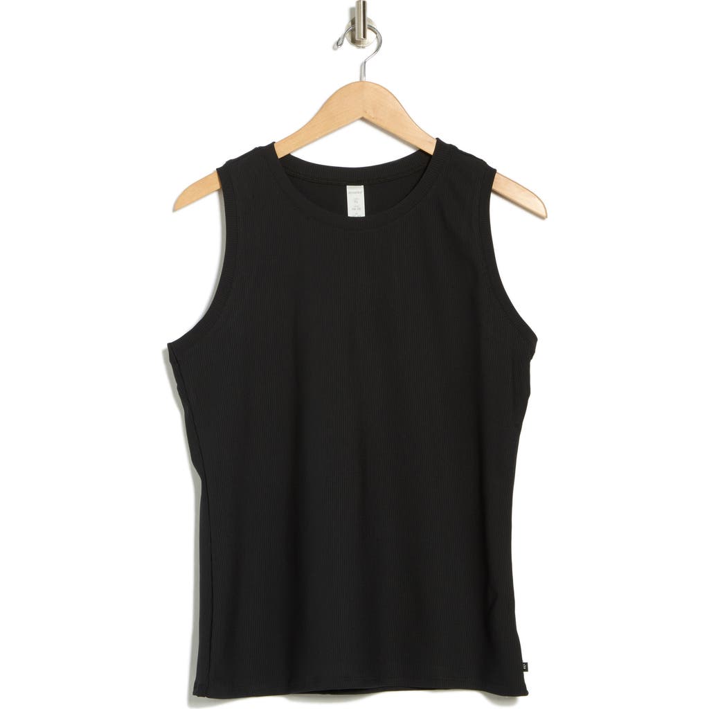 Shop Marika Janie Rib Knit Tank In Black