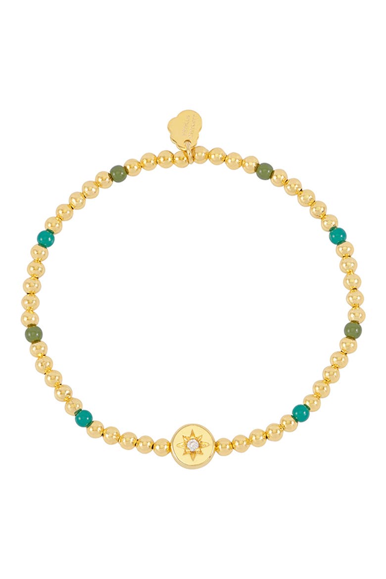 North Star Beaded Stretch Bracelet, Alternate, color, GOLD